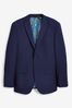 Bright Blue Regular Fit Two Button Suit Jacket