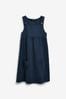 Navy Blue Jersey Stretch Pinafore School lavaggio Dress (3-14yrs)