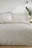 Natural The Linen Yard Hebden Striped Duvet Cover and Pillowcase Set
