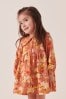 Pumpkin Print Long Sleeve Tea Dress (3mths-7yrs)