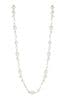 Mood Silver Tone Pearl And Chain Long Rope Necklace