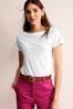 Boden White Supersoft Boat Neck T-Shirt