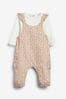 Pink Ditsy Baby Dungarees (0mths-3yrs)