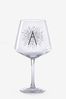 Silver Alphabet Glassware, Gin Glass
