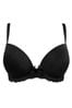 Pour Moi Black Padded Flora Plunge Push Up T-Shirt Bra