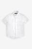 Schlicht weiß - Kurzärmeliges Oxford-Hemd mit hohem Baumwollanteil (3-16yrs)