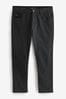 Schwarz - Schmale Passform - Weiche Hose im Jeans-Stil mit 5 Taschen, Slim Fit