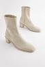 Bone Natural Extra Wide Fit Forever Comfort® Sock Ankle Boots, Extra Wide Fit