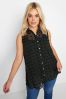 Yours Curve Black Sleeveless Shirt