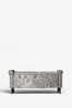 Fine Chenille Mid Grey Palais Upholstered Ottoman Bench