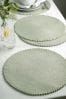 Sage Green Pom Pom Placemats, Regular