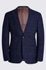 MOSS Blue Check Regular Fit Suit Jacket, Tailored