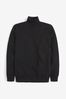 Black Regular Knitted Long Sleeve Roll Neck Jumper