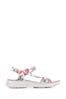 Pavers Womens Touch Fasten White Sandals