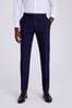 MOSS Navy Blue Tailored Check Suit: Trousers