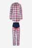 JoJo Maman Bébé Red Tartan Maternity & Nursing Pyjama Set