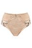 Pour Moi Brown Sofia Lace Embroidered Deep Briefs