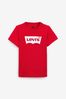 Levi's® T-Shirt mit Fledermauslogo, Rot