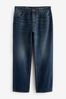 Mid Blue Relaxed 100% Cotton Authentic Jeans, Relaxed Fit