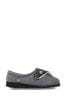 Pavers Grey Ladies Touch Fasten Full Slippers With Permalose Sole