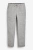 Chalk White 100% Linen blue Trousers