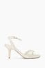 Dune London Cream Mirabella Cross Strap Sandals