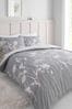 Blue Catherine Lansfield Meadowsweet Floral Reversible Duvet Cover Set