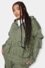 Green Yours Curve Multipocket Zip Through Hoodie