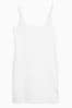 White Longline Thin Strap Vest, Regular