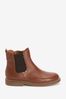 Leather Scallop Premium Chelsea Boots