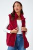 Roman Red Soft Sherpa Borg Fleece Gilet