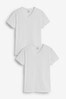 White V-Neck T-Shirts Two Pack