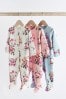 Bright Floral Baby Sleepsuits 3 Pack (0-2yrs)