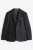 Black Slim Fit Textured Suit: Jacket, Slim Fit