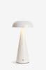 White Darwin Rechargeable Battery Operated Touch Table Lamp (Indoors and Outdoors)