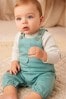 Teal Blue Baby Dungarees And Bodysuit Set (0mths-2yrs)