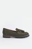 Khaki Green Forever Comfort® Leather Tassel Chunky Loafer Shoes