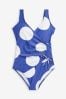 Animal Ruched Side Tummy Control Swimsuit, Regular/Tall