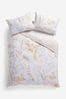 Blue Floral 100% Cotton Printed Duvet Cover and Pillowcase Set