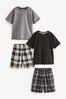Monochrome 2 Pack Check Woven Bottoms (1.5-16yrs)