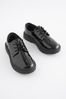 Black Patent Wide Fit (G) School Chunky Lace-Up Shoes, Wide Fit (G)