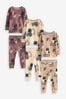 Schokoladenbraun - Oversize-Pyjamas im 3er-Pack (9 Monate bis 8 Jahre)