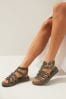 Khaki Green Regular/Wide Fit Forever Comfort® Leather Gladiator Sandals