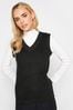 PixieGirl Petite Black V-Neck Knitted Vest