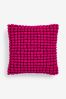 Fuchsia Pink 43 x 43cm Global Bobble Cushion, 43 x 43cm