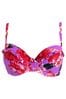 Pour Moi Pink Floral Padded Getaway Bikini Top