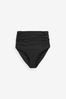 Black Maternity High Waist Bikini Briefs