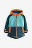 Blue Colourblock Waterproof Fleece Lined Coat (3mths-7yrs)
