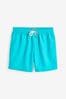 Turquoise Blue Plain Essential Swim Shorts, Plain