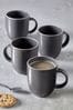Charcoal Grey Set of 4 Warwick Mugs